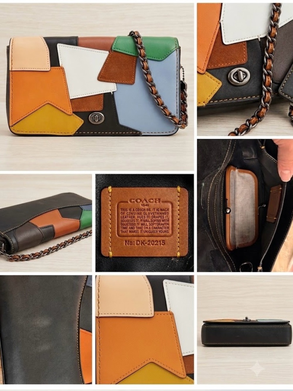 Authentic COACH 1941 Multi-Color Block Dinky Crossbody (w/ Interior Coin Purse)